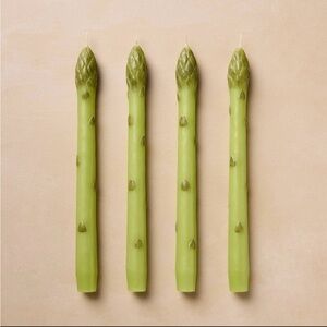 John Derain 4Pk. Green Asparagus Shaped Candles